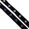 1/4" Snap Tape Cotton Twill, 1.5" Gap, Black/White, Silver Snaps Sold by the Yard